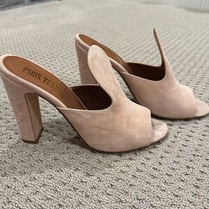 Paris Texas light pink suede mules - size 40 - fits 9.5